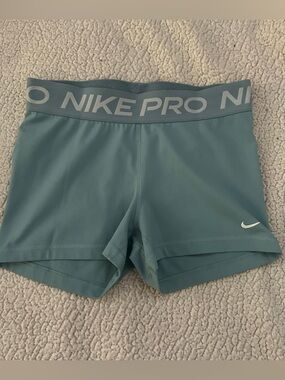Nike Pro Teal Athletic Compression Shorts